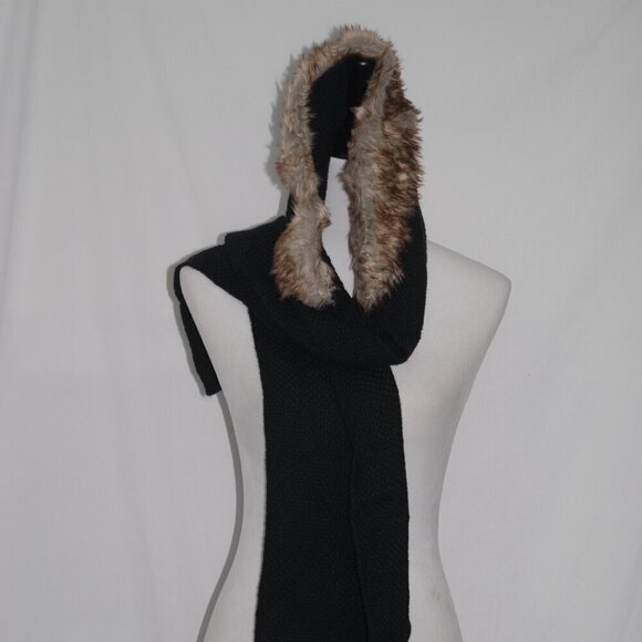 Womens Hat Scarf Faux Fur 100% Acrylic One Size Adult 48” Scarf EUC  One piece - Picture 9 of 9